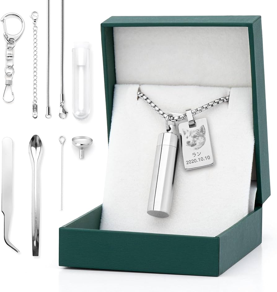 Amazon｜MIDOTHY 遺骨 ペンダント 【刻印プレート付き