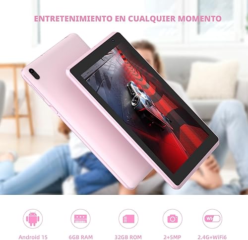 Miniatura 4 de Tablet de 8 pulgadas, tableta Android 12 2024, 2 GB de RAM, 32 GB de almacenamiento, 512 GB expandible, tableta de cámara dual de 2+8 MP, procesador