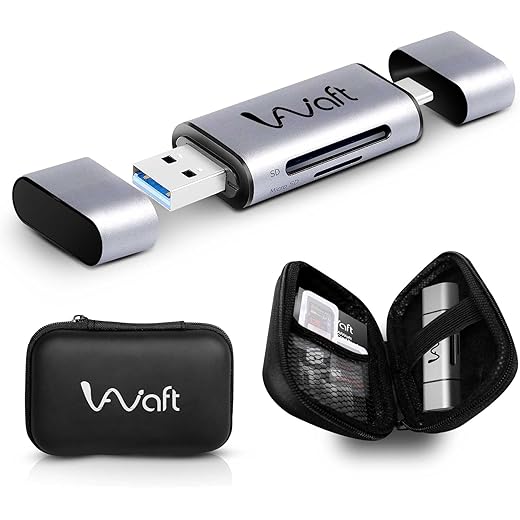 AIWaft 2-in-1 Card Reader USB 3.0 & Type-C