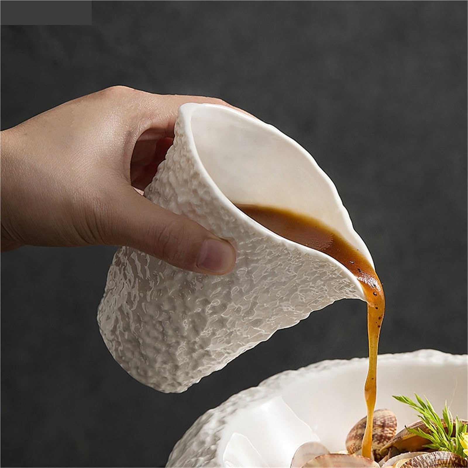 Jarra cerámica for leche restaurante, taza de salsa Gourmet, café, Latte, flor, jarra, accesorios blanco el hogar, 2 uds., 200ml Para Espumar
