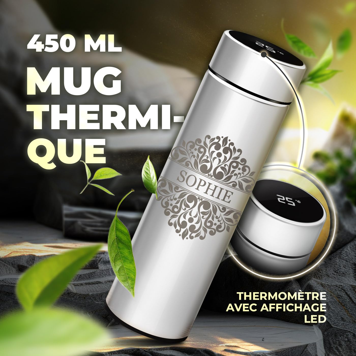 MAVERTON Mug De Voyage Isotherme Avec Gravure - Bouteille