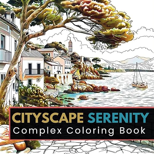 Cityscape Serenity Premium Adult Coloring Book: Masterpieces by Magpie Press (Artists Adult Coloring Books: Masterpieces by Magpie Press)
