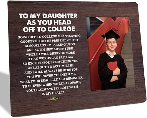 HALUOSI Marco de fotos de regalo de graduación para hija, marco de fotos de mesa, regalo de graduación formal para hija, niña fuera de la disponible en Yaxa Peru