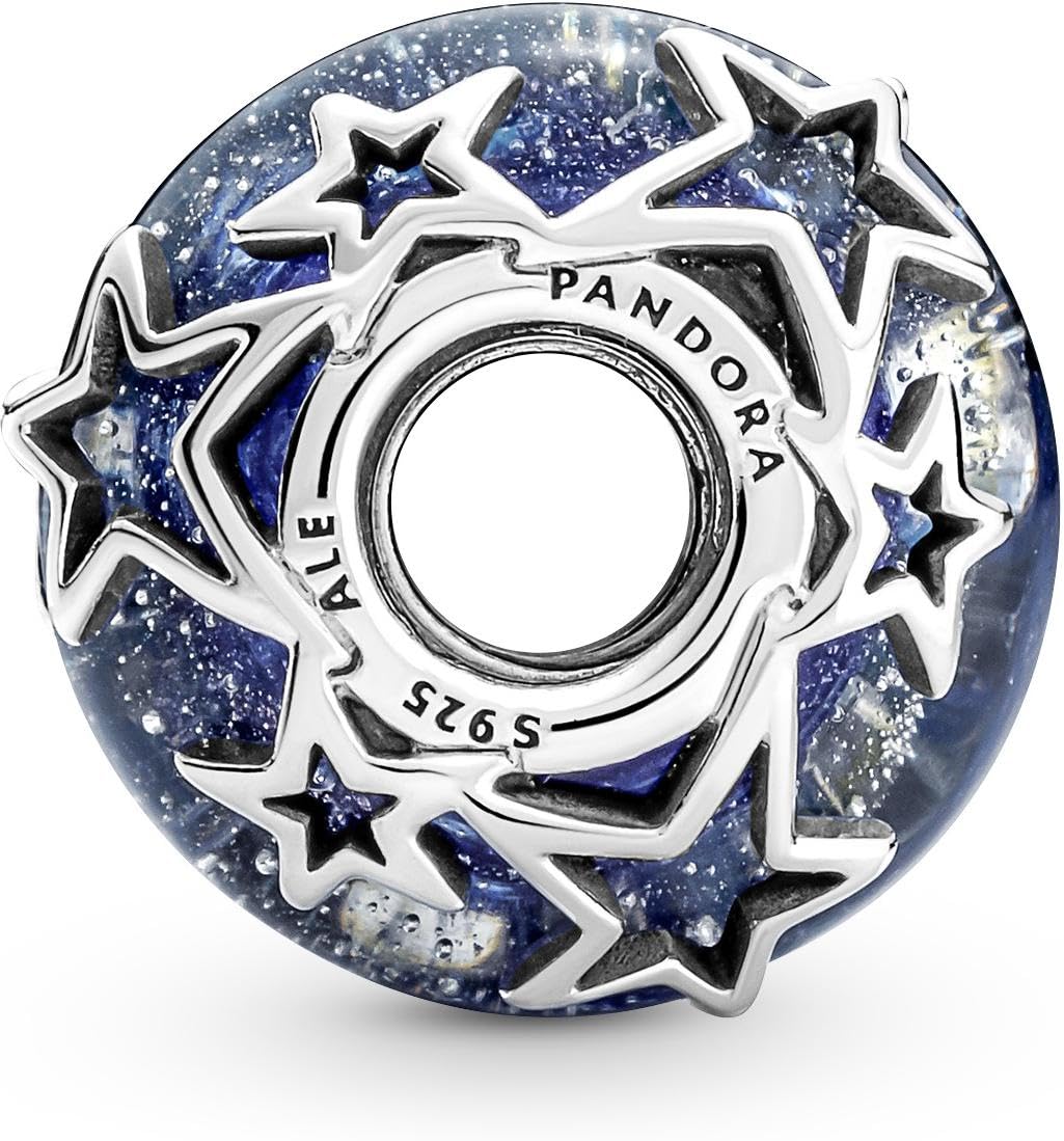 Pandora Galaxis Blau & Stern Murano-Glas Charm 790015C00 Pendente