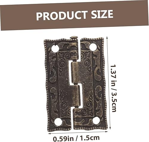 Miniatura 8 de Homoyoyo 36 juegos de bisagras de caja de madera Bisagras pequeñas bisagras ocultas de cuero Bisagras de cojinete Bisagras de puerta pequeñas