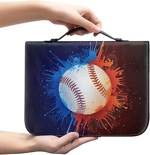 Miniatura 1 de ZOCAVIA Fundas grandes de béisbol para la Biblia para mujeres, fundas de cuero suave para la Biblia, para deportes, niños, funda de transporte de la