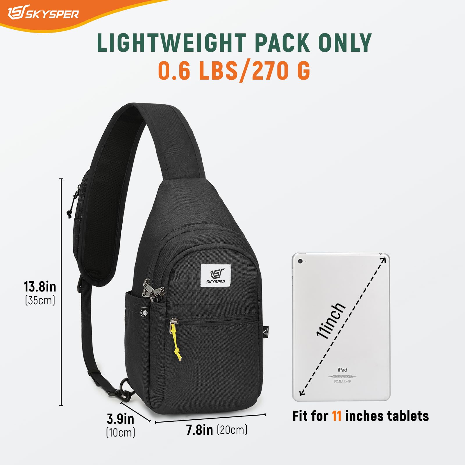 Bolso bandolera antirrobo RFID Bolsa cruzada de viaje reciclada Bolsa de hombro Mochila, Negro -, Bolso bandolera antirrobo RFID 6