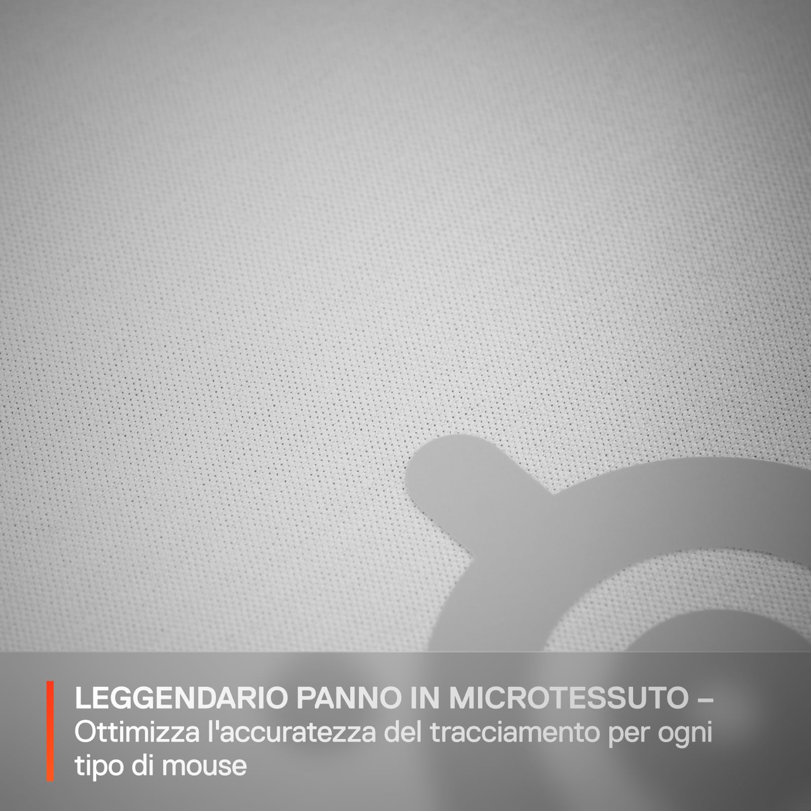 SteelSeries QcK Mousepad Grande - White - Base in gomma siliconica no-slip - Tracking e stabilità top - Ottimizzato per sensori di gioco - 450mm x400mm - FPS, MOBA, RTS, MMO