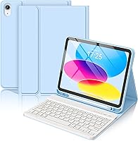 Vista 11 de BQSS Funda para iPad (A16) de 11ª y 10ª Generación con Teclado, Activación/Suspensión Automática, Funda con Teclado Bluetooth Inalámbrico
