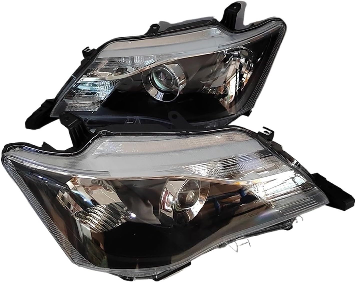 Car Headlights Lens Black 81110-12J00 Compatible With Toyota Corolla Axio 2012 to 2015 NZE161 NZE164 A Pair