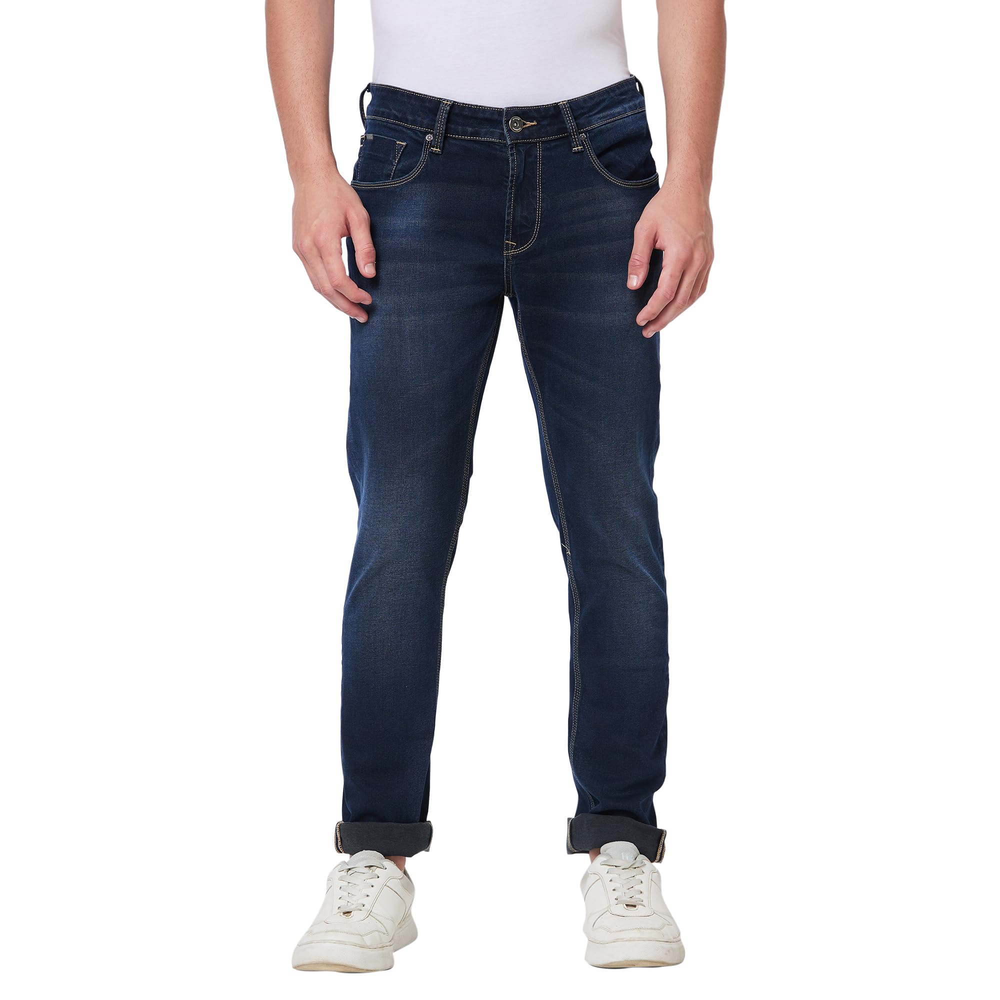 spykar Men's Slim Fit Low-Rise Jeans-picture-38