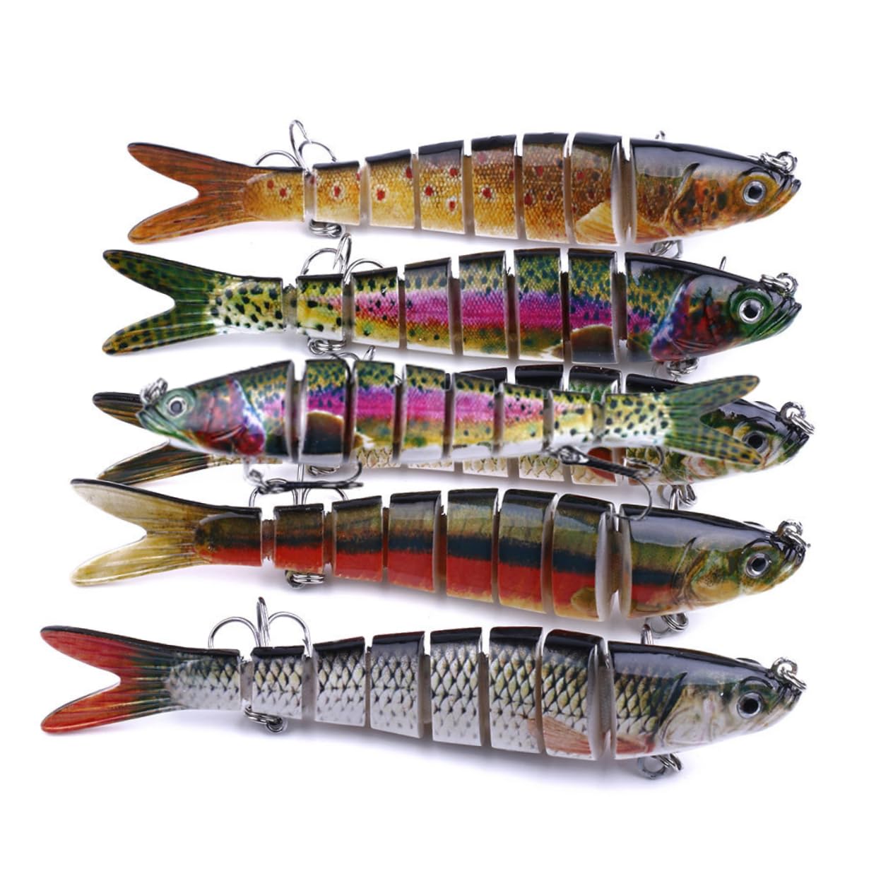 Generic Bionic Baits Fishing Lures Lifelike Bass Hard Crankbait Tackle Fishing Lure Bait Perch Pike Walleye Trout Artificial Fishing Lure Hard Fish Life-like Bait Artificial Bait Knotty