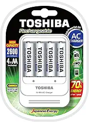 Carregador de Pilhas AA/AAA TNHC-6GAE4 CB c/ 4 AA Toshiba