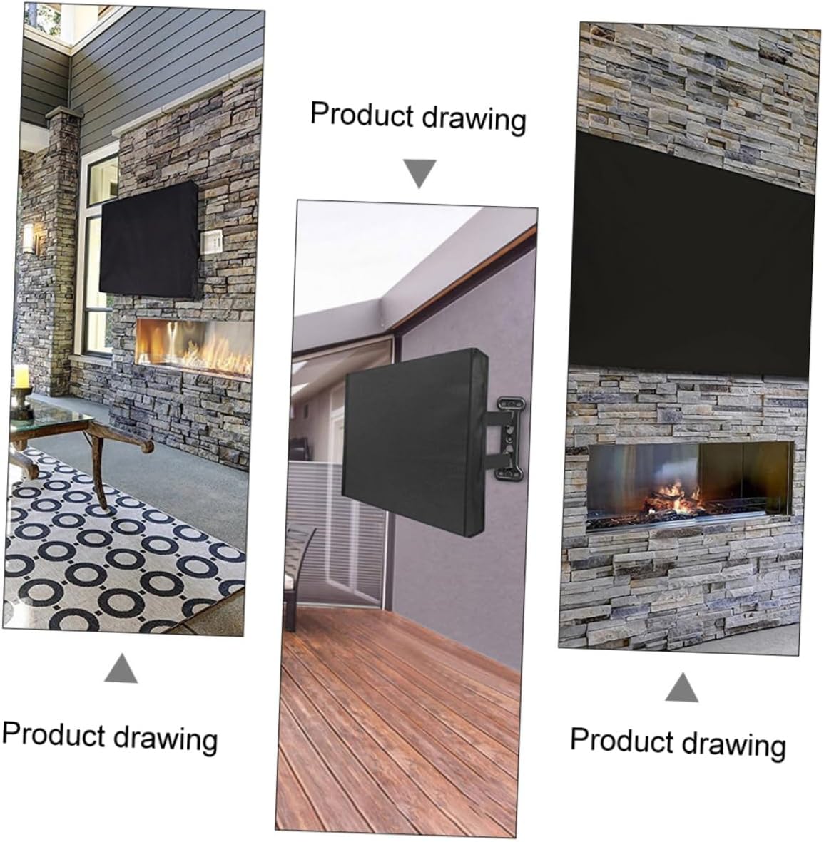 STOBOK Outdoor Tv Cover for Lcd Screen against Dust Water and Rays for Patios and Gardens Seamless Design Non-scratch Material