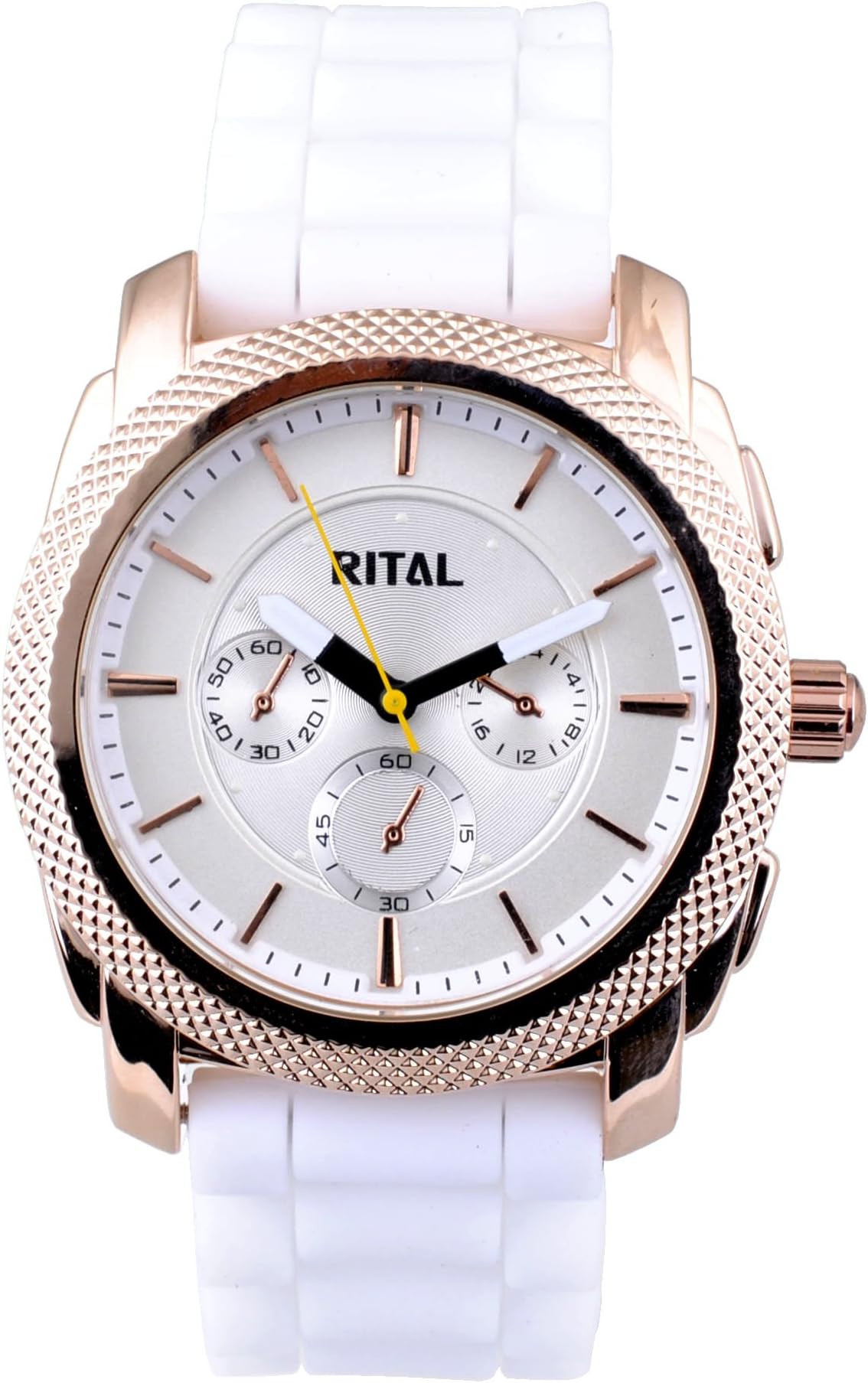 Stunning Desidn in This Rital Gents Scratch Resistant Crystal Sports Watch in White