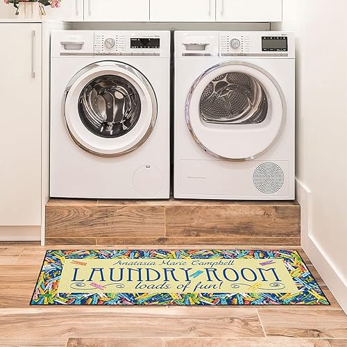 Miniatura 4 de Lillian Vernon Pinzas de ropa personalizadas de doble ancho para la ropa, grande de 23 x 57 pulgadas, parte trasera de goma antideslizante, tapete