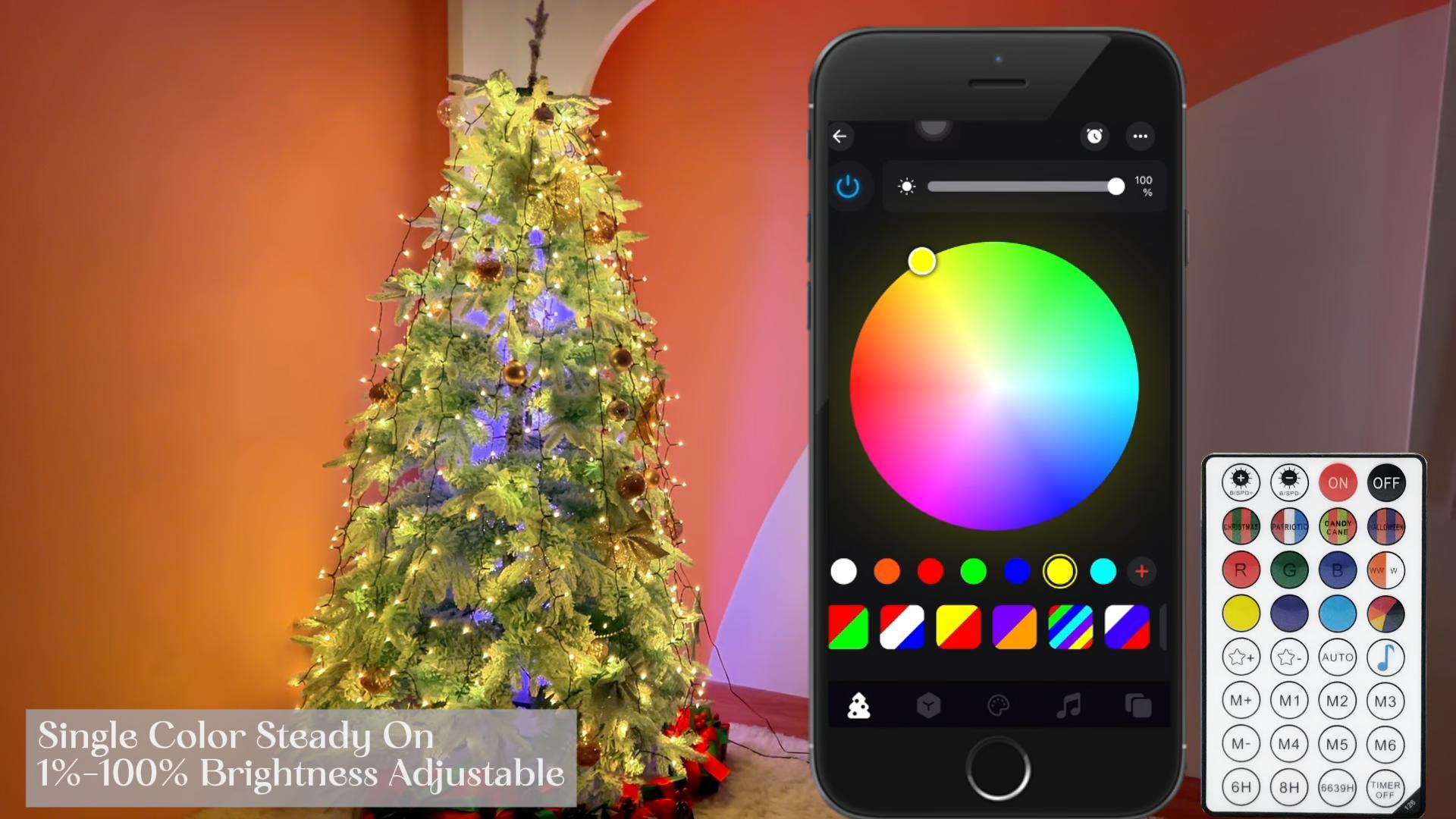 Amazon.com: VIL Smart Christmas Tree Lights, 6.6Ft 16 Line 400 RGB