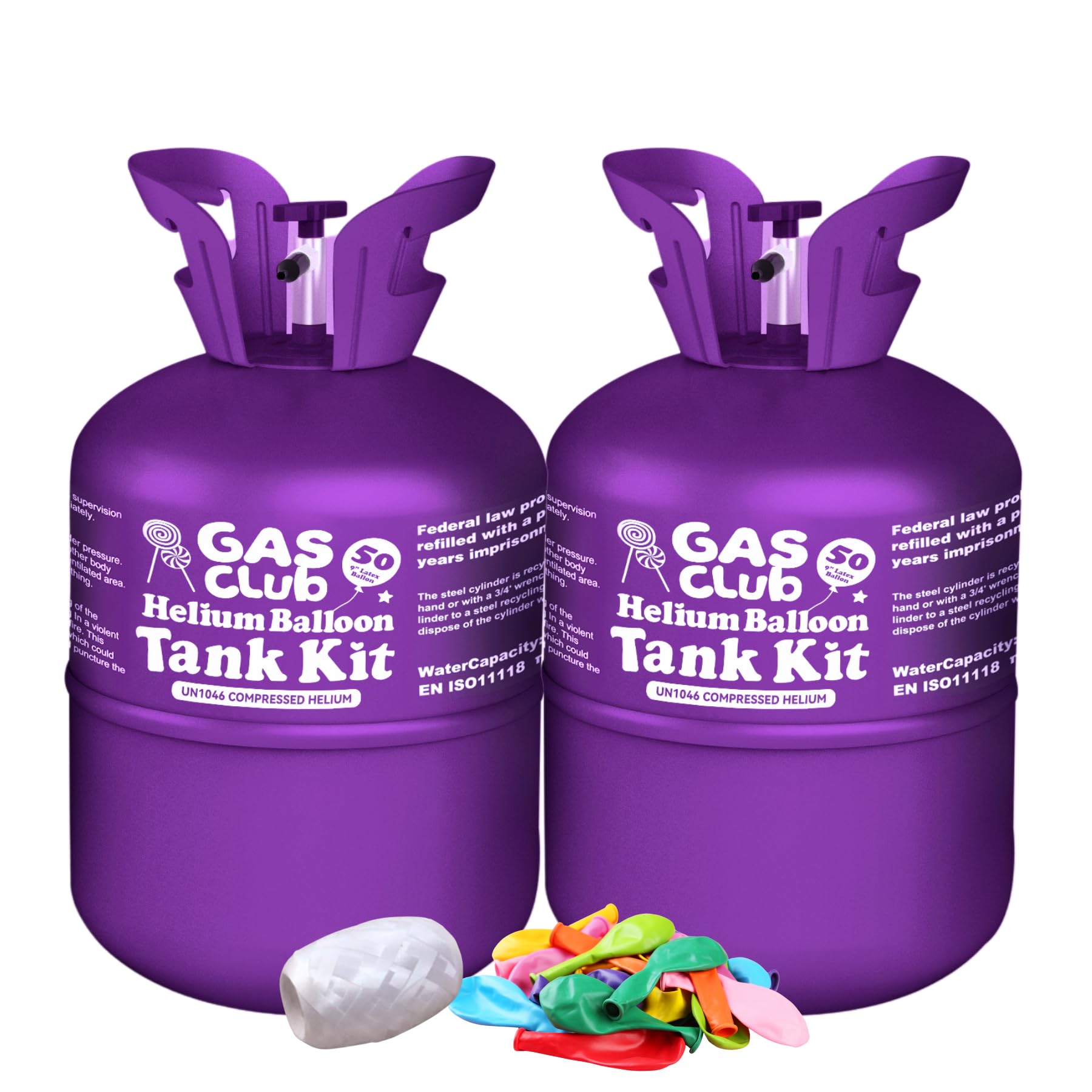 13L Helium Tank for Balloons At Home Helium Balloon tank Up To 50 Latex Balloons (2 Boxes)