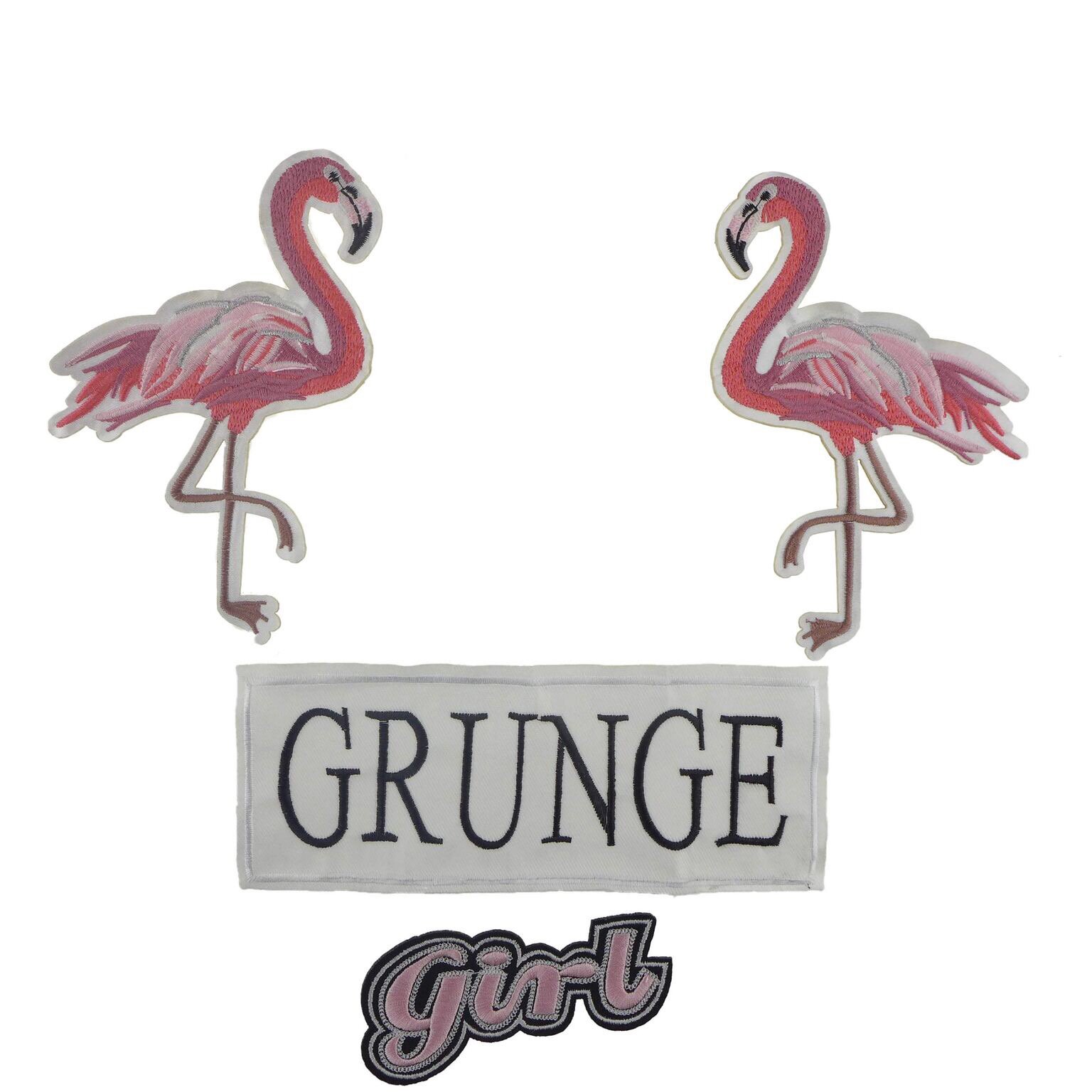 Pink Flamingo Patch Set | Patches | Unique & Fashionable | Standing Goose "Cichlid"