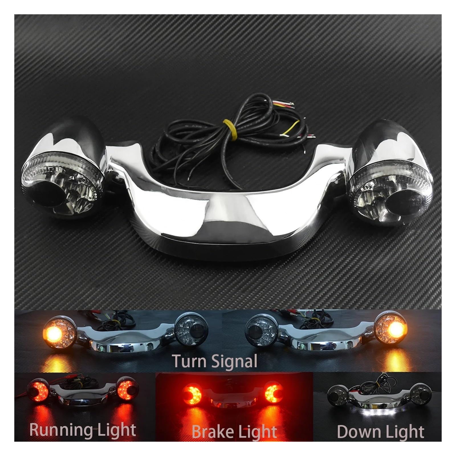 Stop Luce Posteriore Moto Barra Luminosa A LED per Indicatori di Direzione Posteriori per Touring, per Road Street Glide, per Road King FLHX FLTRXS CVO 2010-2021