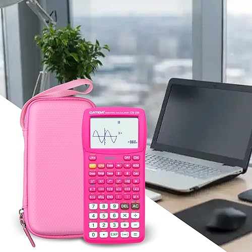 Miniatura 7 de Funda de transporte compatible con calculadora científica CATIGA, impermeable, a prueba de golpes, bolsa de almacenamiento portátil de viaje (solo