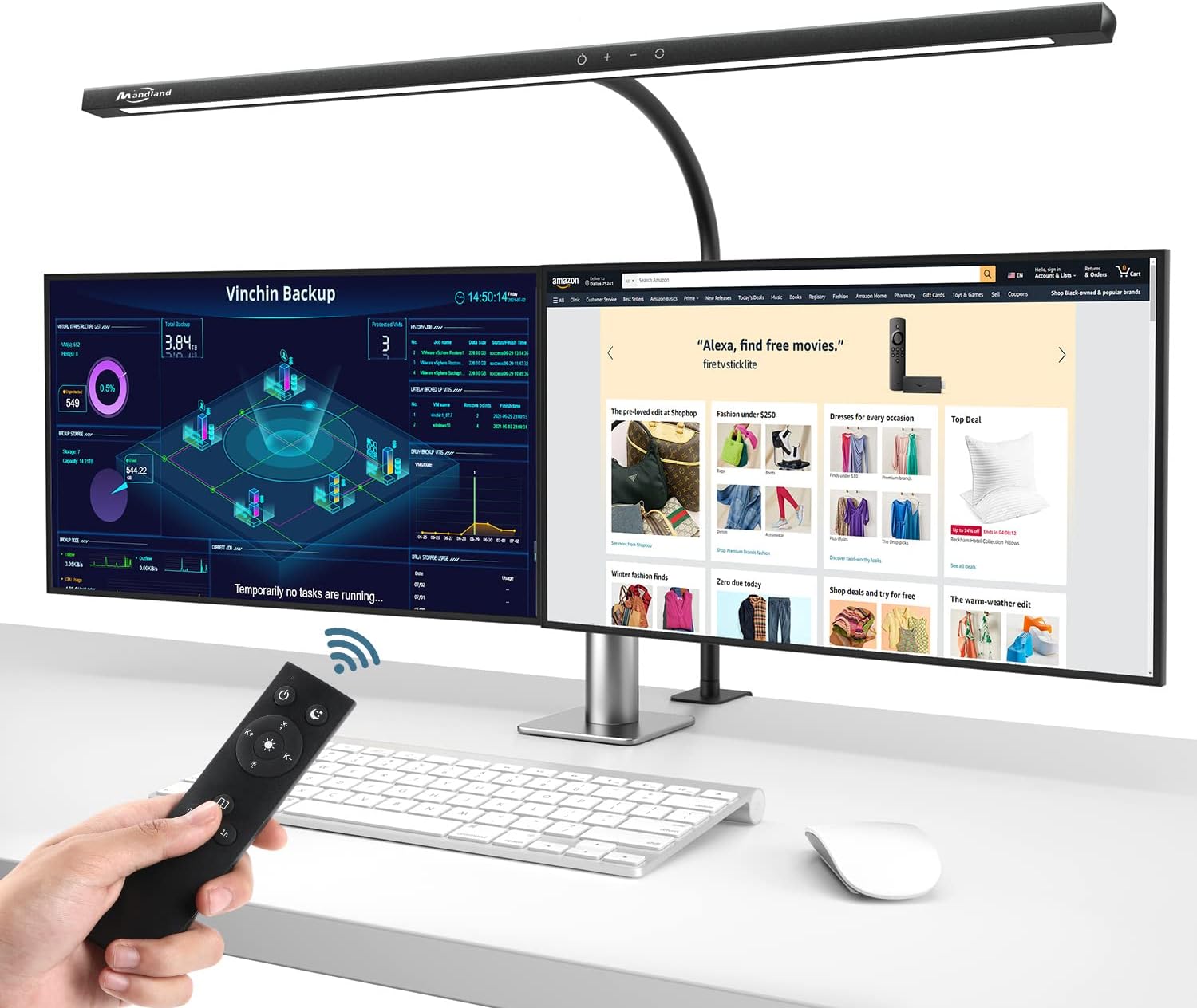 mandland LED Desk Lamp, Architect Desk Light for Home Office, 24W Ultra