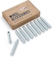 Vista 9 de 20 piezas de conversión de pernos de rueda negros - 12x1.5 a 12x1.5, longitud de vástago de 33mm - Compatible con BMW 128i 135i 318i 320i 325i 328i