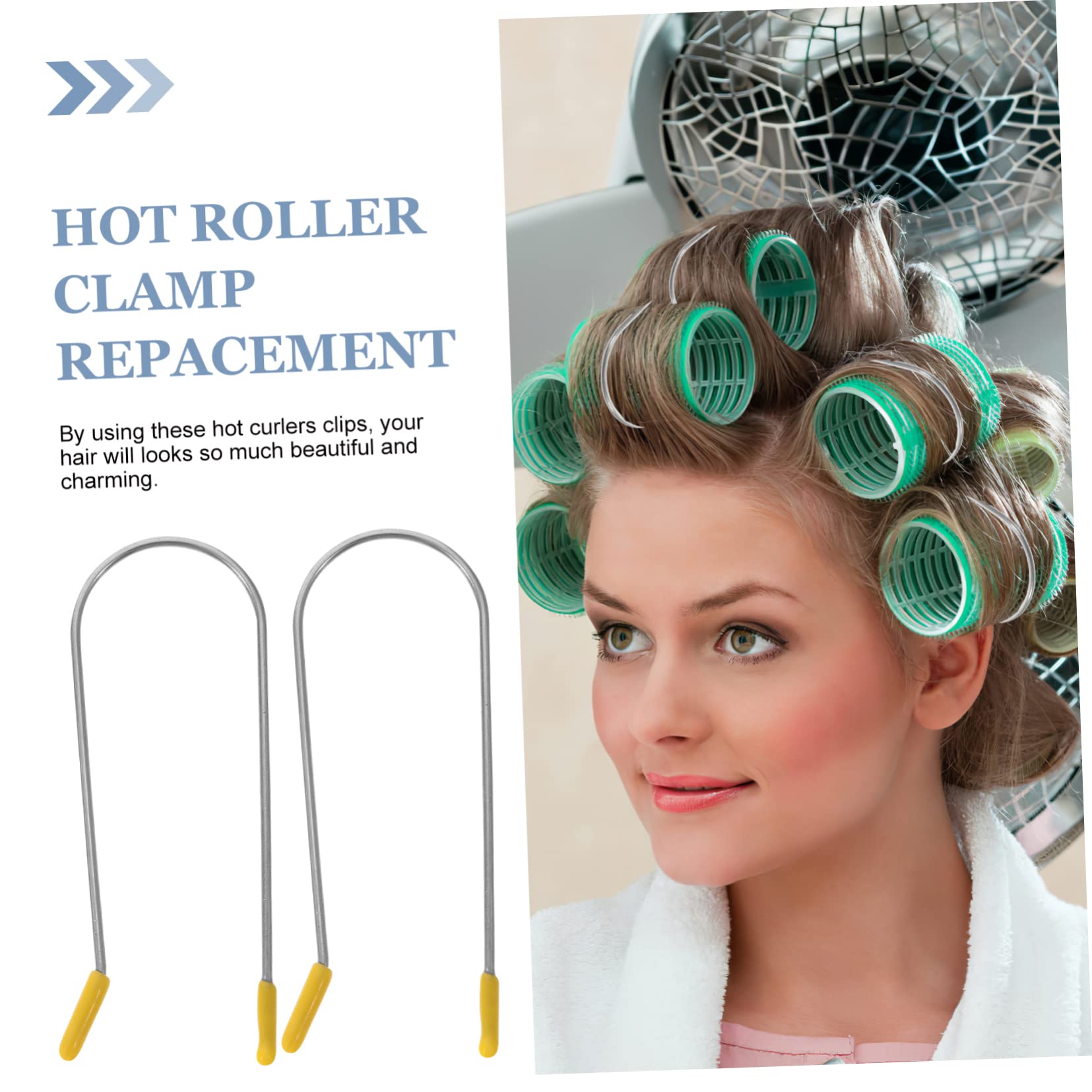 Healeved 64piezas Clips De Reemplazo Para Bigudíes Calientes De Compatible Rodillos Térmicos Accesorios Para Estilo De Cabello Casa y Salón Diseño Resistente y Cómodo Para Rizar Sin