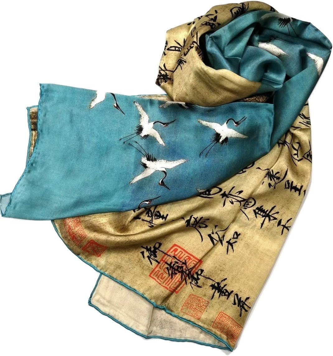 Shanlin 100% Mulberry Silk Long Scarves