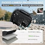 RAINSMORE Camera Bag, Small Waterproof Camera Sling Bag DSLR/SLR/Mirrorless Camera Case with Tripod Holder & Rain Cover Compact Crossbody Camera Bags for Photographers Everyday Shoulder Bags, Black