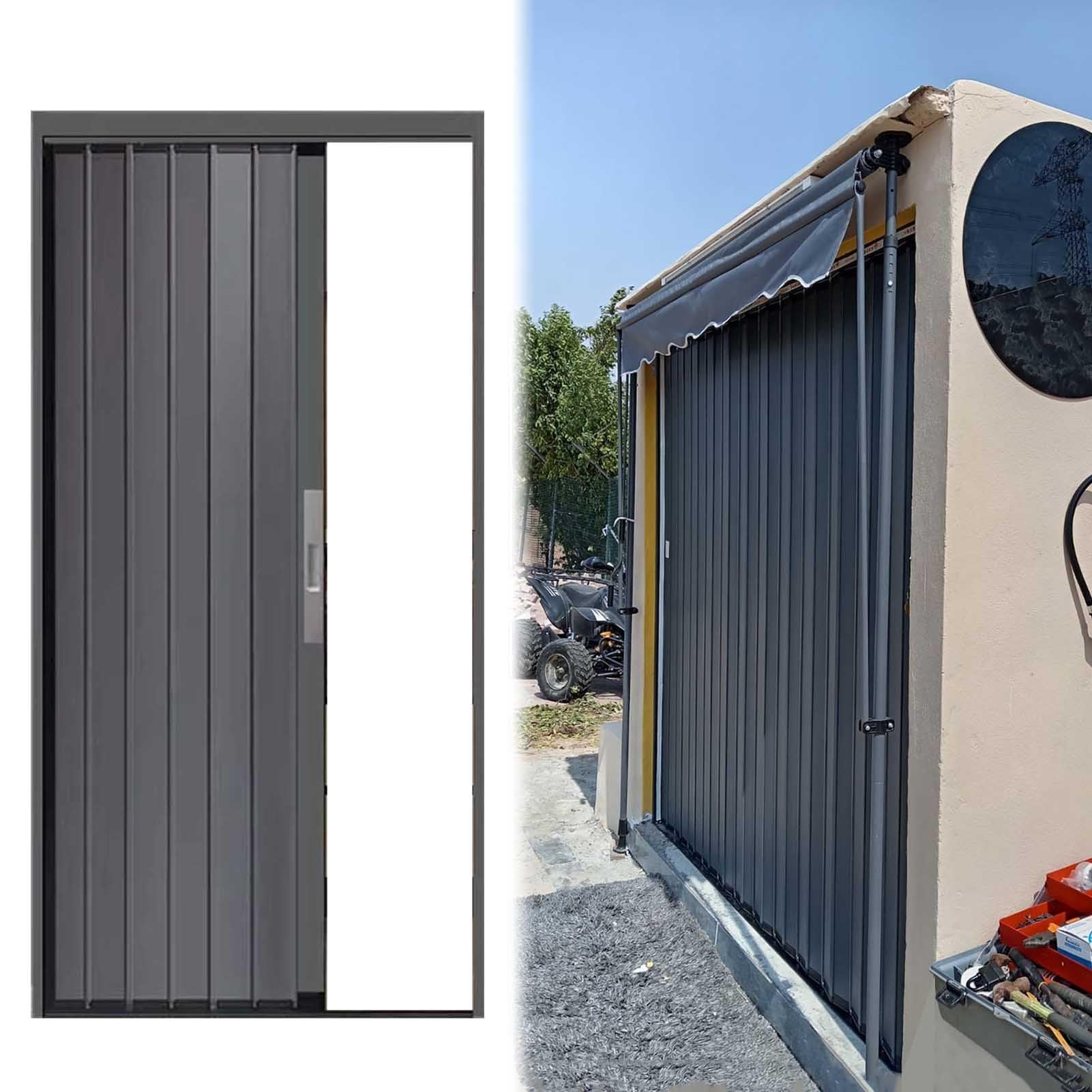 Amazon.co.jp: アコーディオンドア ロック付き屋外・屋内用