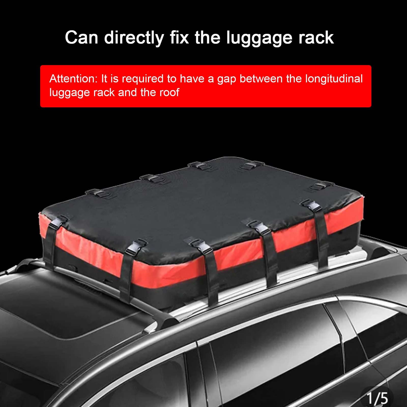 Borsa da tetto per auto, impermeabile, universale, con cinghie rinforzate, borsa per riporre oggetti, adatta per tutti i veicoli con portapacchi