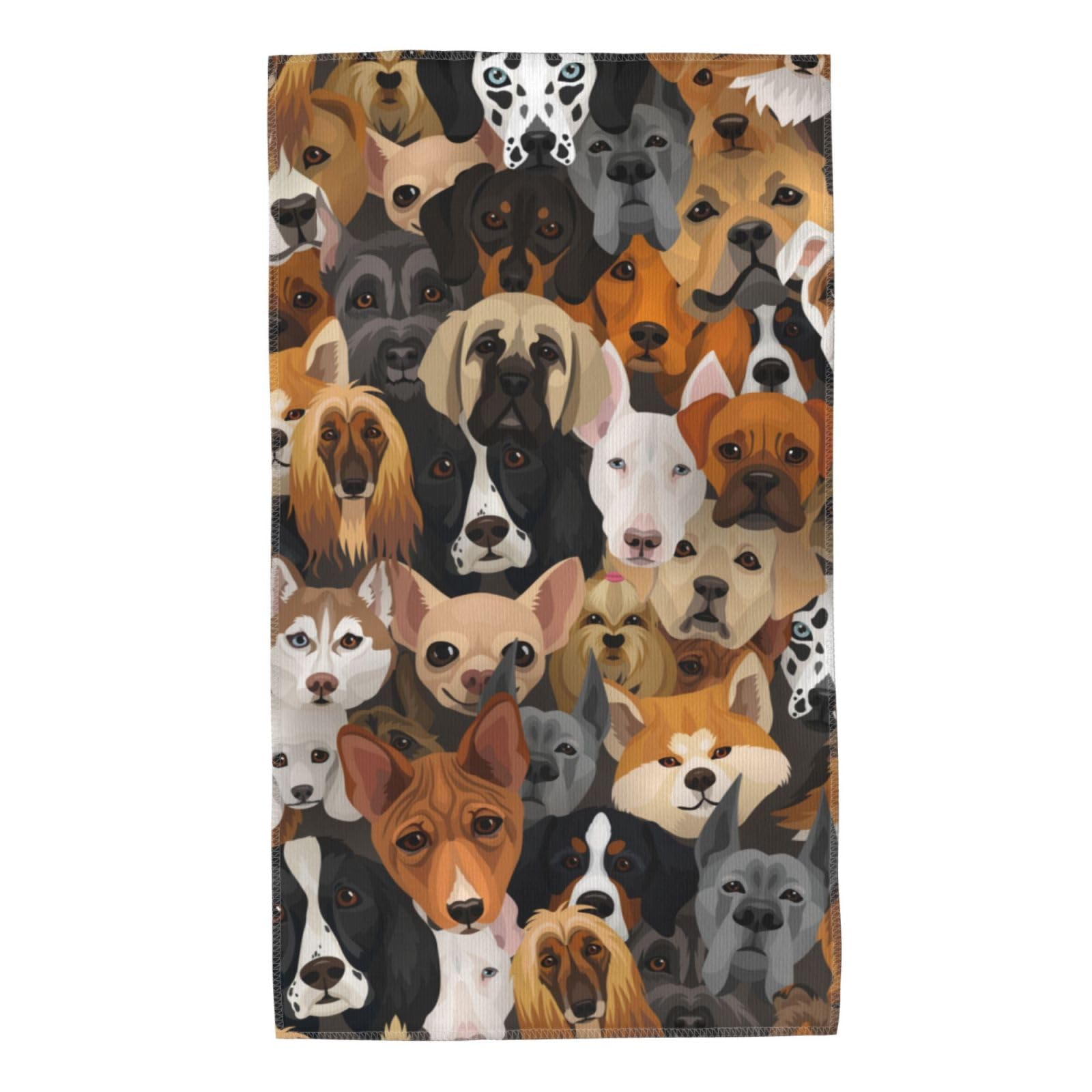 FJQWKLF Cute Puppies Super Soft Hand Towels 27.5x15.7inch Multi-Purpose Skin-Friendly Absorbent Thin Bathroom Towels