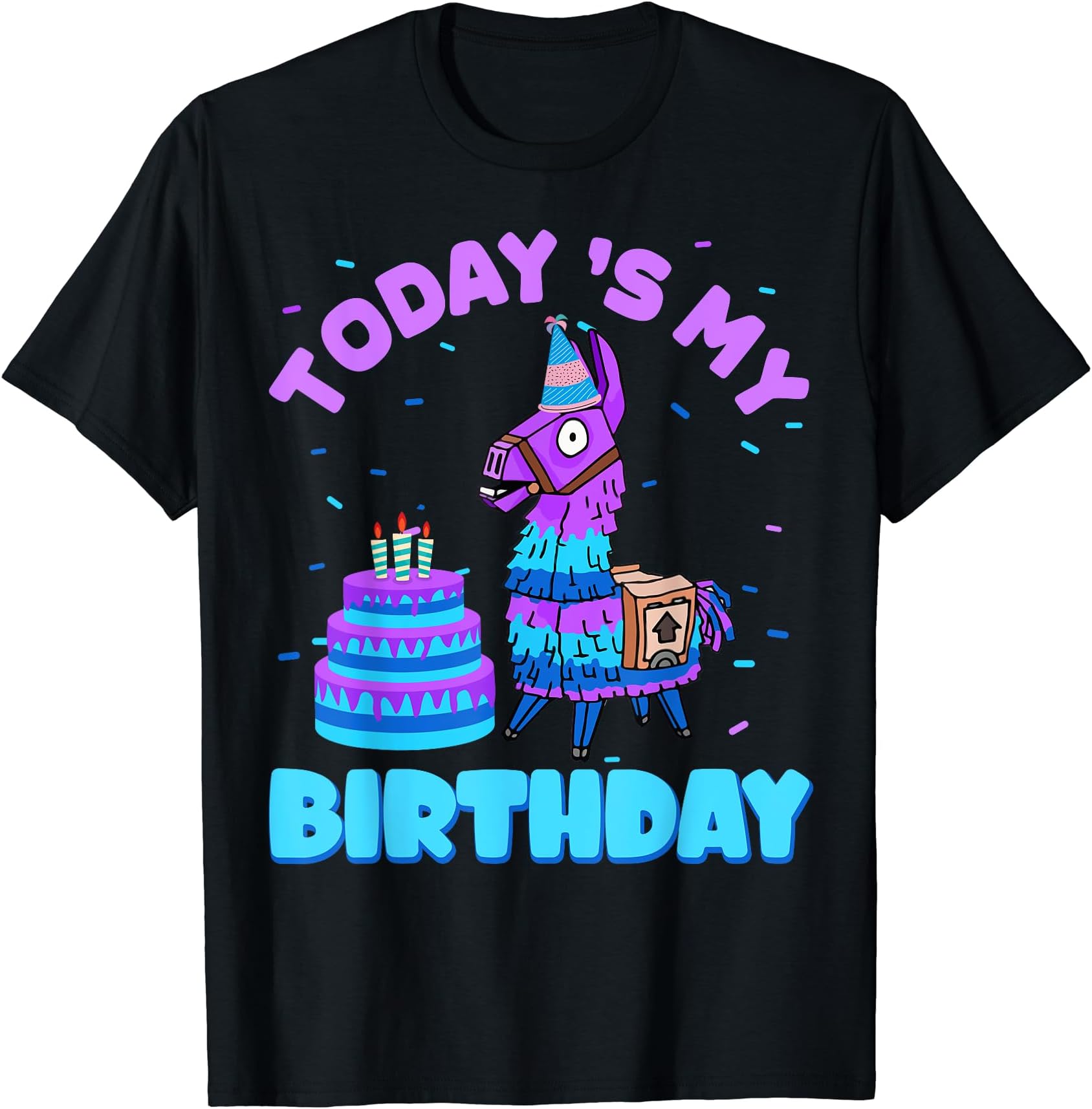 Llama Birthday Clothing Family Party DecorationsTodays My Birthday Llama Boy Family Party Decorations T-Shirt