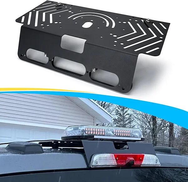 TOPOWN Metal Drill-Free Light Bar Cab Mount for Ford F-150 (2015+) for Ford F-250-F-550 (2017+), Fit for Magnetic Light Bar and Magnetic Antenna, Support Bolt-on Mounting, Metal Light Bar Mount