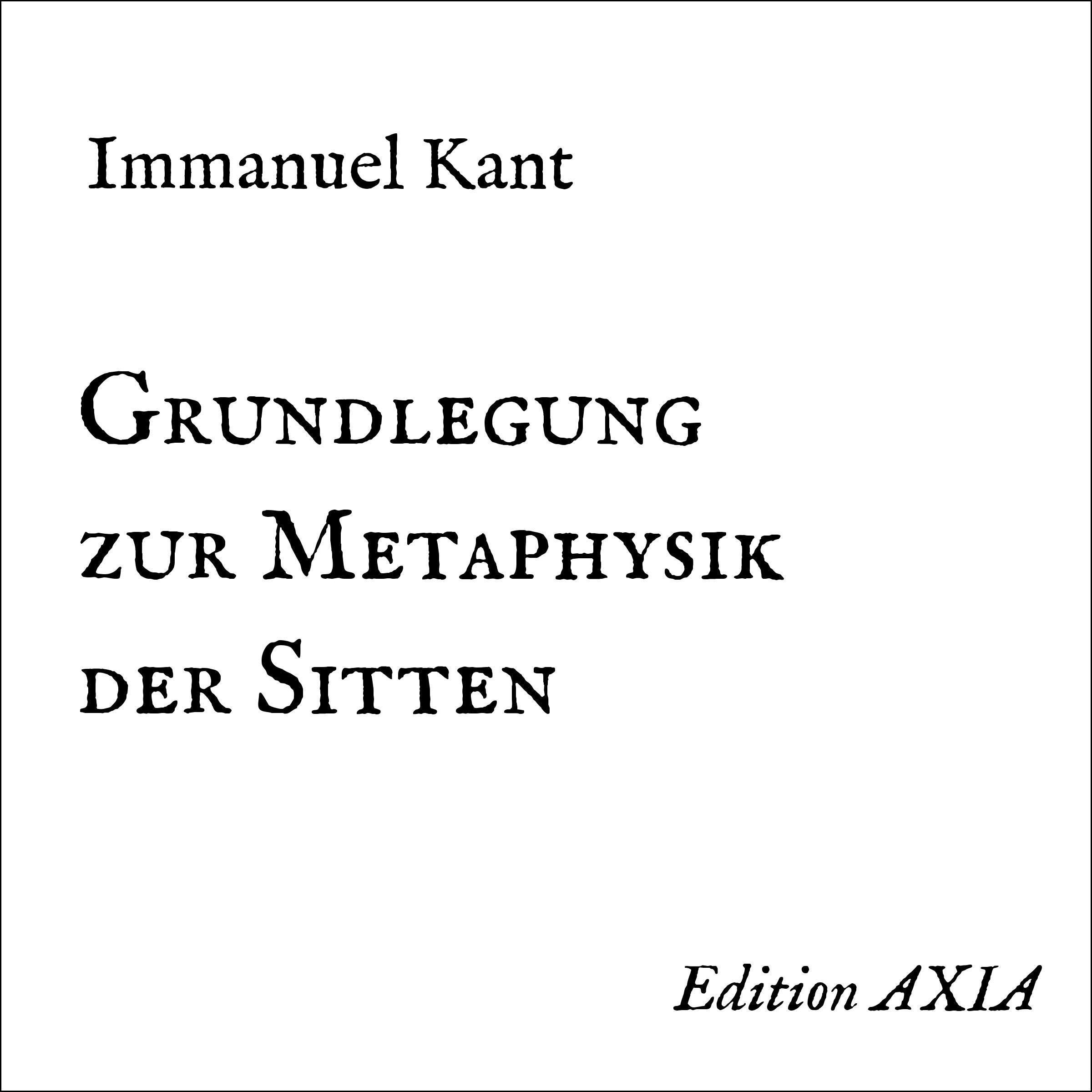 Cover art for Grundlegung zur Metaphysik der Sitten