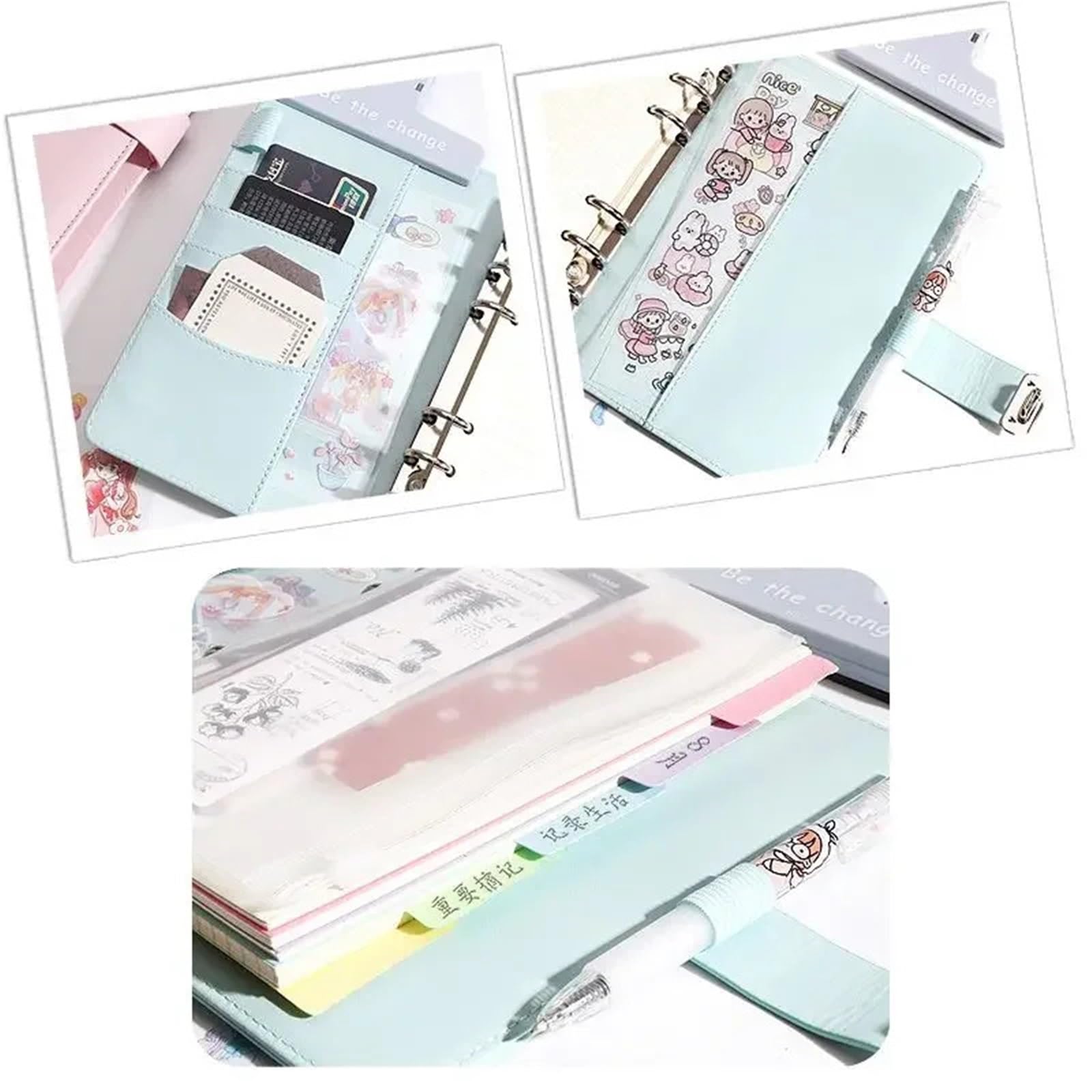 Passwort Buch A6 Binder Tragbares kreatives Passwort-Tagebuch, Multifunktions-Notizblock, Briefpapier, Notizbücher und Tagebücher, Skizzenbuch(A6-Blue)