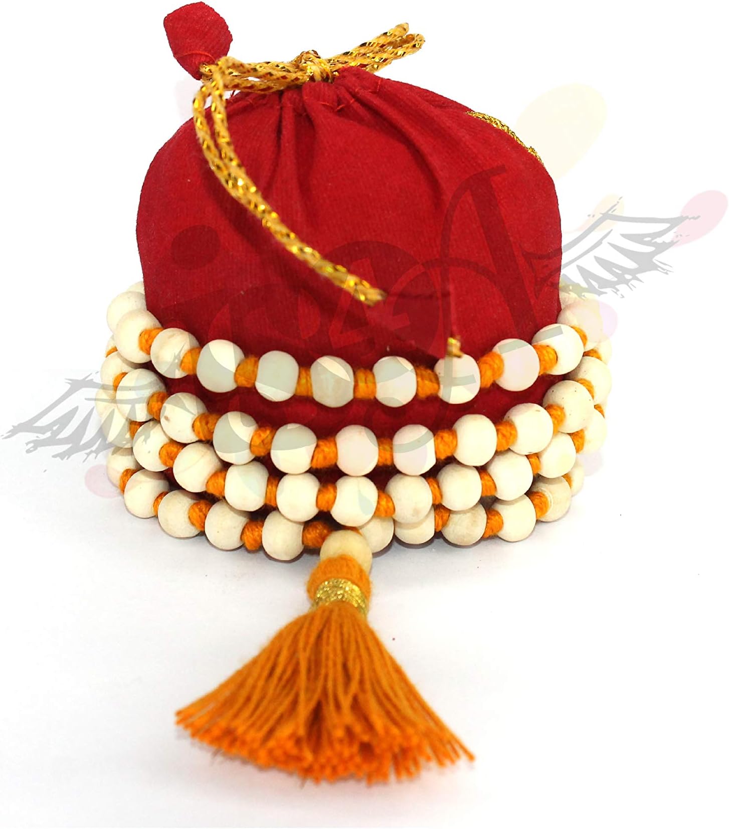 Natural Tulsi Wood Holy Basil Hare Krishna Mala 108+1 Hindu Japa Necklaces Meditation Beads Rosary