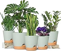 Vista 29 de GARDIFE 10/9/8 inch Plant pots, planters for Indoor Plants, self Watering Plant Pot, Flower pots, Black