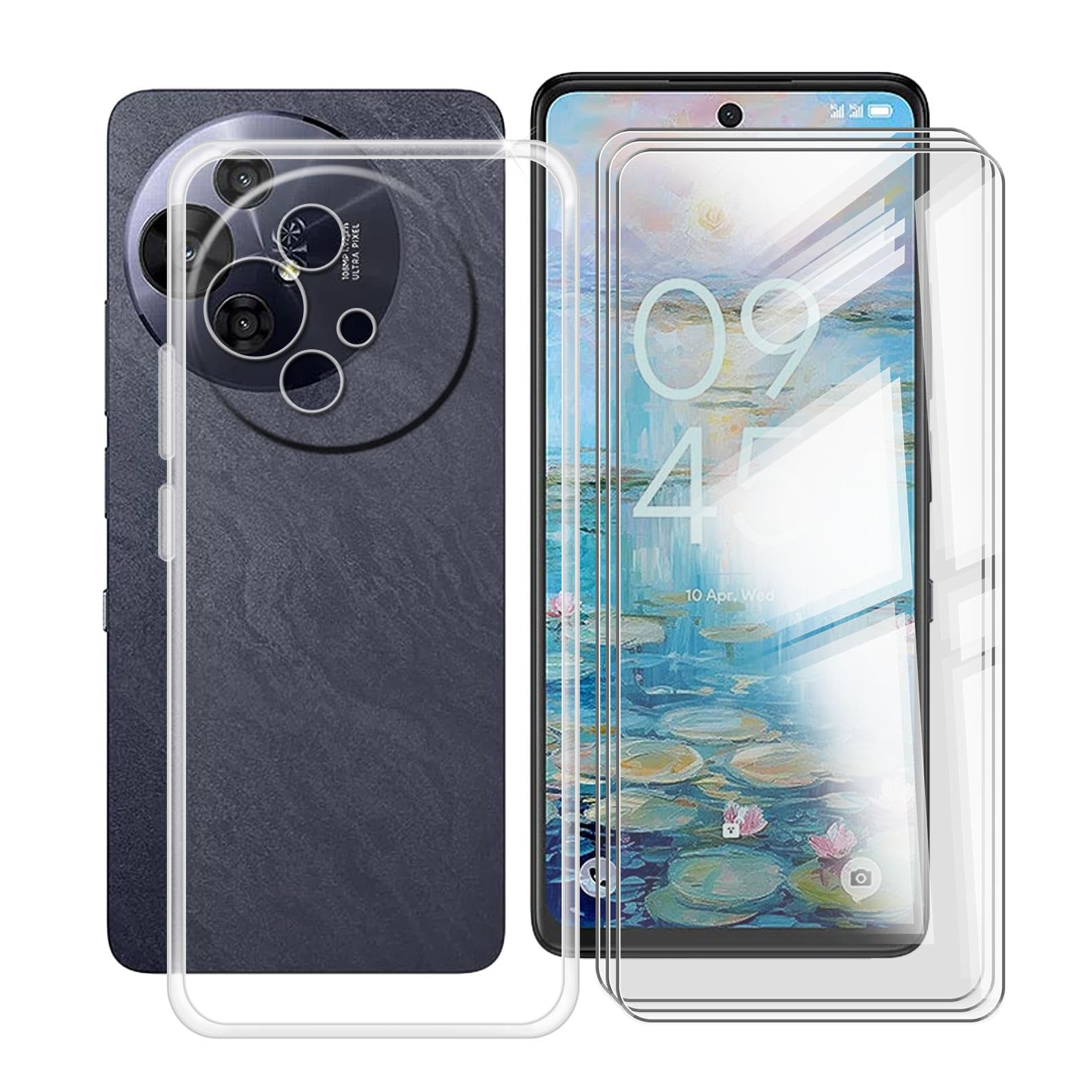 Funda Con Cubierta Deslizante Para Cámara Para TCL 50 NxtPaper 5G/50 Pro NxtPaper 5G - Incluye Protector De Vidrio Templado Y Soporte Giratorio 360°
