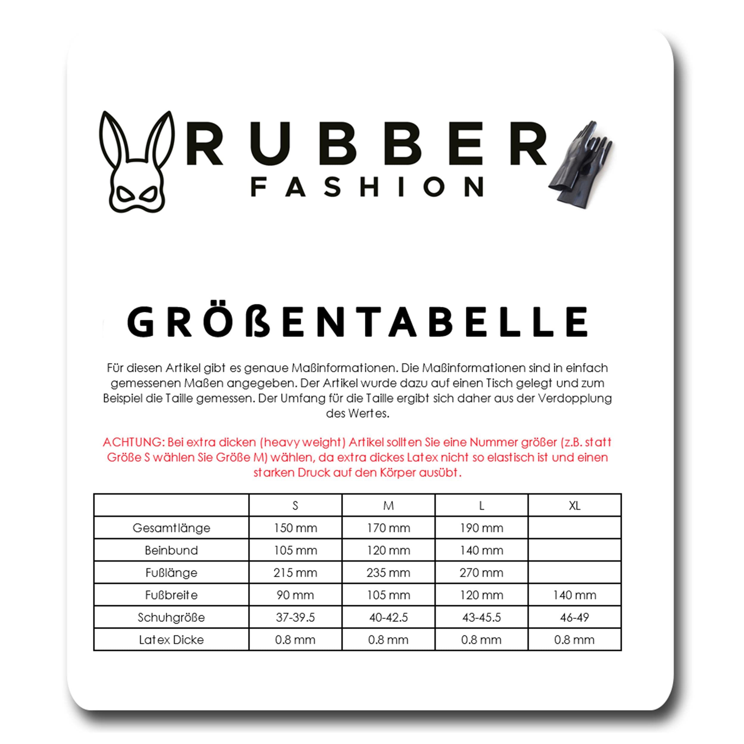 Rubberfashion Chaussettes sexy en latex avec orteils - très épais - unisexe - arrive à la cheville court noir 0.8mm L