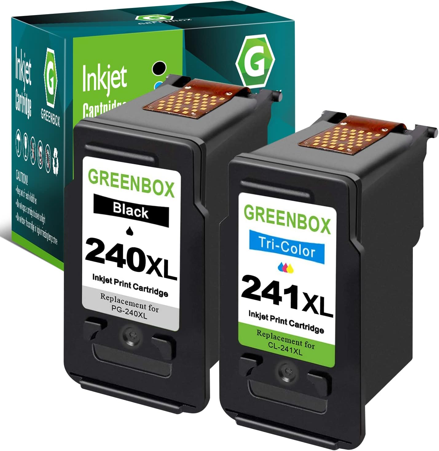 GREENBOX Remanufactured High Yield PG-240 XL Black Ink Cartridge Replacement for Canon 240XL PG240 for Pixma MG3600 MG3620 MG3220 MG3520 MG3522 MX432 MX472 MX512 MX532 TS5120 Printer (2 Pack)