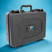 Vista 8 de CASEMATIX Funda de viaje para proyector de carcasa rígida compatible con proyectores Epson VS250 SVGA, VS350 XGA, VS355 WXGA con cable HDMI