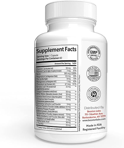 Miniatura 2 de Braxton Labs - 2 unidades de azúcar en sangre Ultra 60x2 120 cápsulas