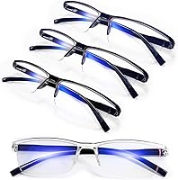 Vista 15 de Paquete de 4 lentes de lectura negros 1.0 para hombres y mujeres, con bloqueo de luz azul, lectores de computadora 1.0 1.25 1.5 1.75 2.0 2.25 2.5