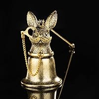 Vista 21 de Snuffers - Extintor de velas, accesorio extintor de velas para apagar mechas de vela de forma segura, diseño de hoja de ginkgo retro dorado