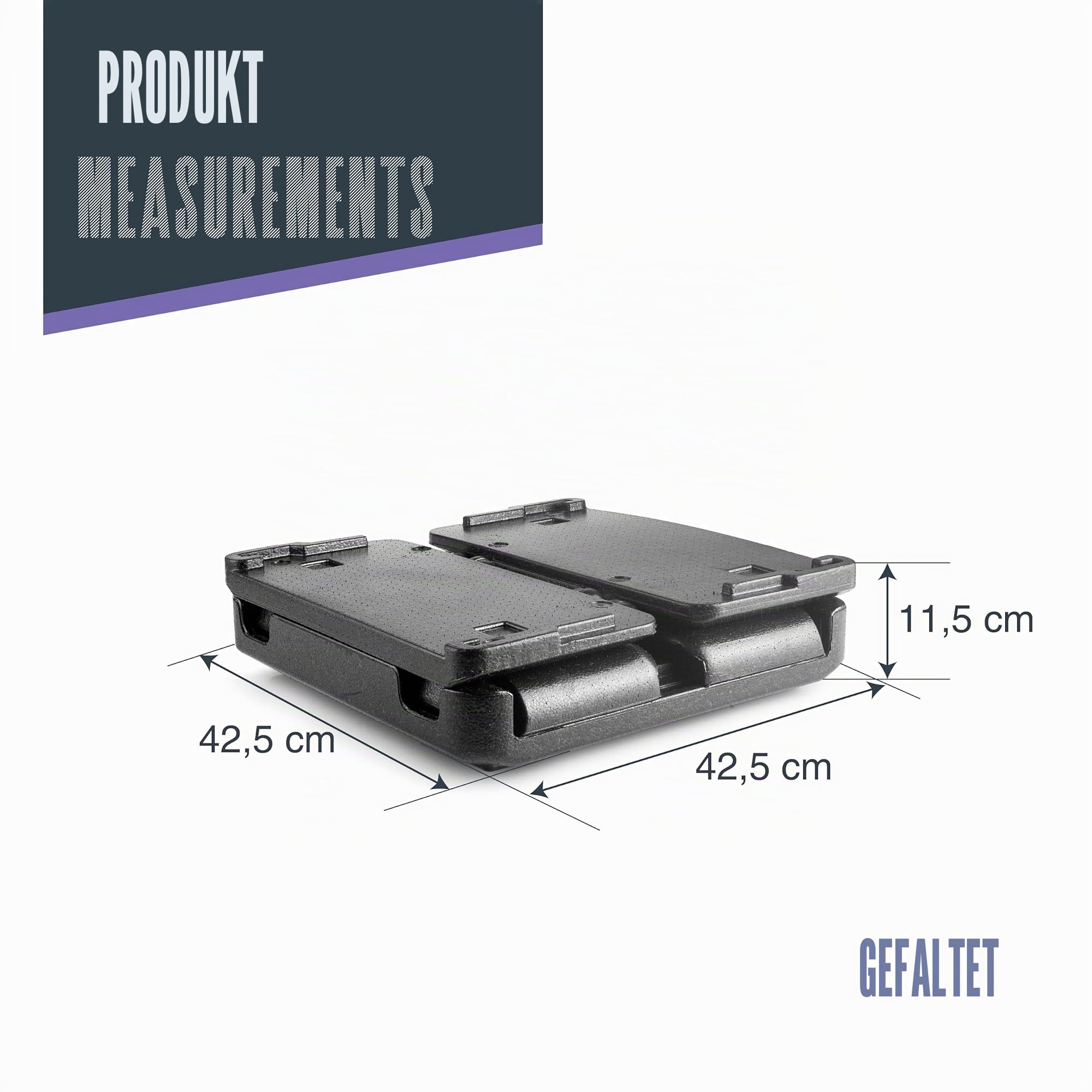 LACOR - Thermobox, hergestellt aus EPP, GN 1/1, hält Lebensmittel kalt oder warm, leicht, robust und isolierend, wasserdicht, vollständig faltbar, Schwarz