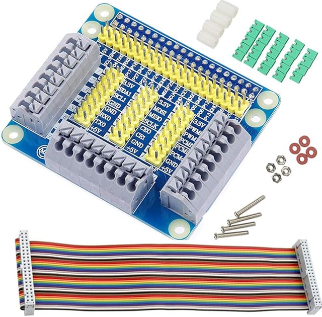 Youmile GPIO Expansion Board Raspberry Pi Shield for Raspberry PI 4B/3B GPIO Extension Board Multi-Function with Screw Accessories for Raspberry Pi 3/2 DIY Kit