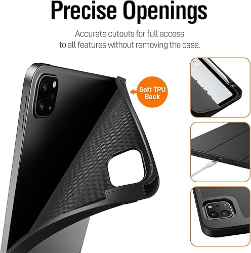 Miniatura 7 de Funda para iPad Pro de 11 pulgadas de 43221 generación (2022202120202018) con soporte para lápices, cubierta inteligente magnética con soporte,