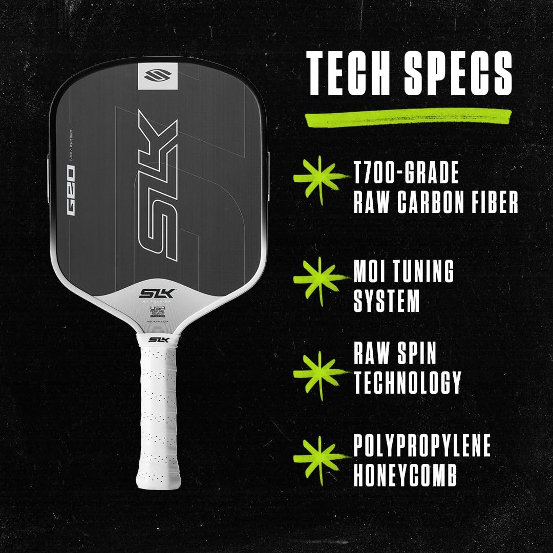 Selkirk Sport SLK Geo Pickleball Paddle | T700 Raw Carbon Fiber Pickleball Paddles | Massive Sweet Spot & Balance with Rev-Pro Core